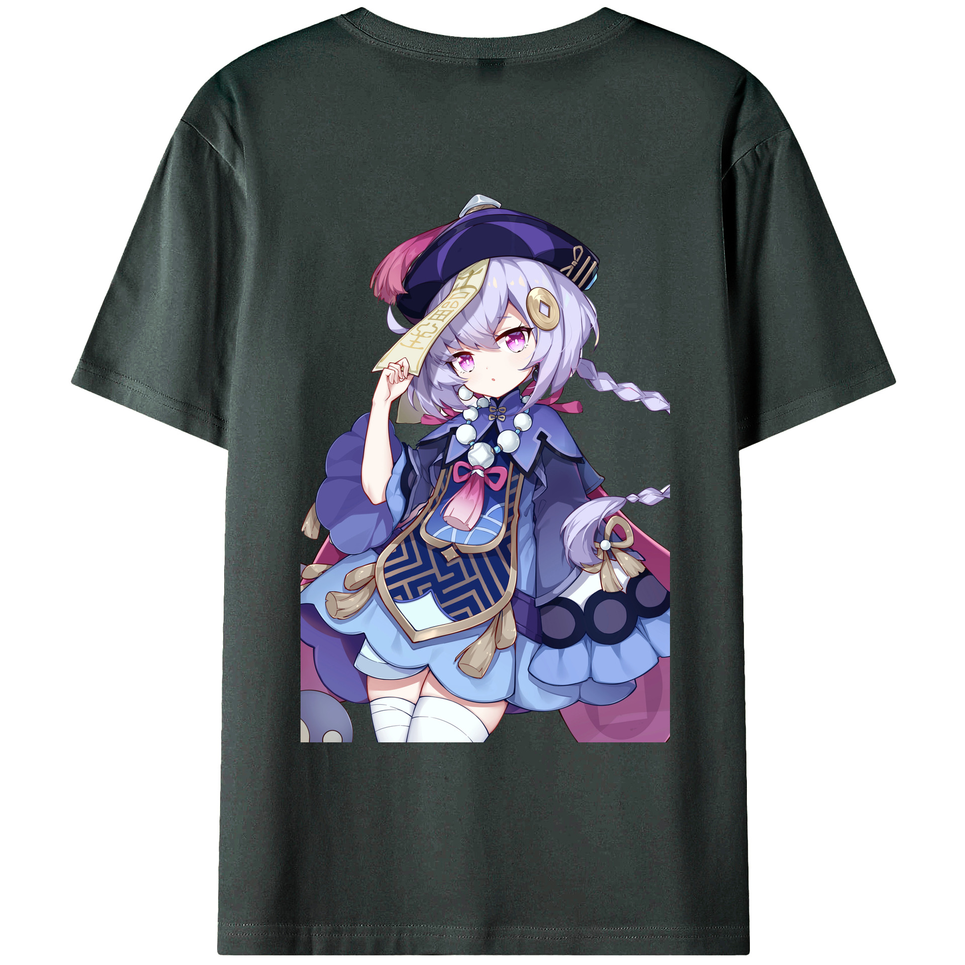 げんし神 七七 なな  genshin Nana 綿100％ メンズ半袖Tシャツ（バックプリント） 通気性